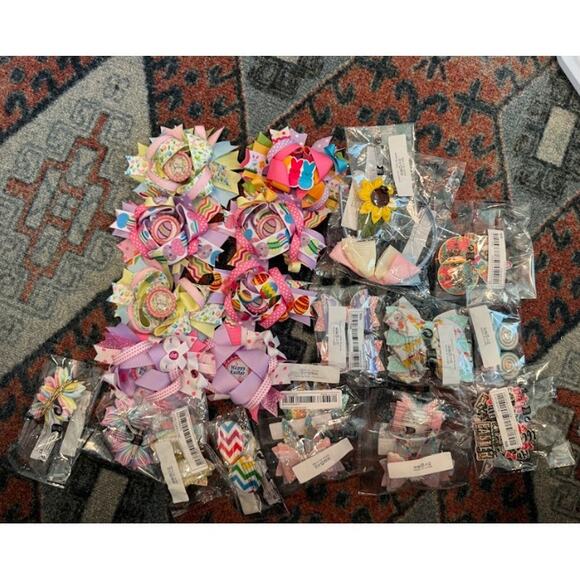 Easter Spring Themed Hair Accessories Lot - Picture 1 of 1